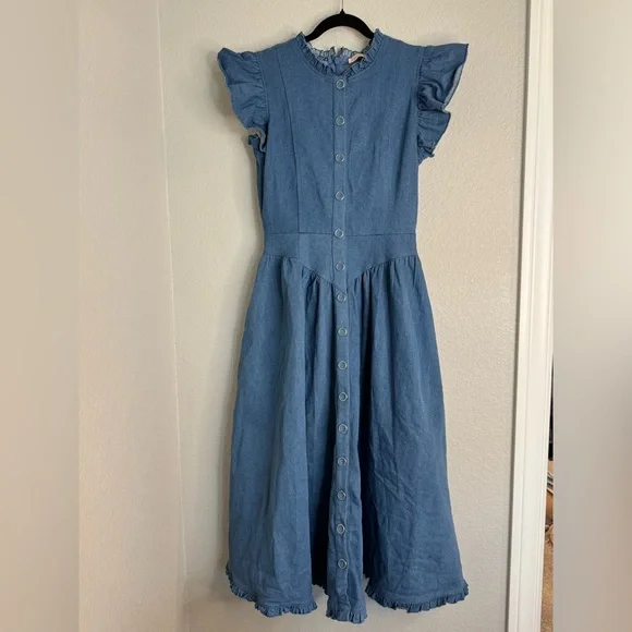 Ivy City Co | Dresses | Ivy City Co Nelly Dress In Denim Size 4 | Poshmark